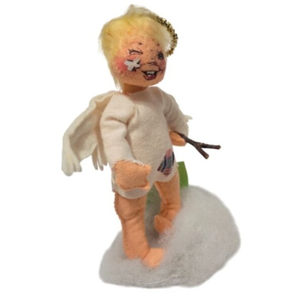 Annalee Dolls Vintage 1980s Naughty Baby Angel with Sling Shot in a Cloud - Picture 5 of 7